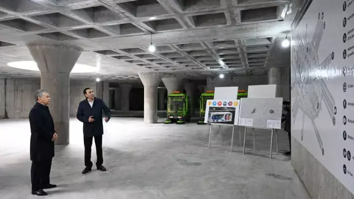 Мирзиёев посетил стройплощадку парковки за 100 млн долларов в Новом Ташкенте