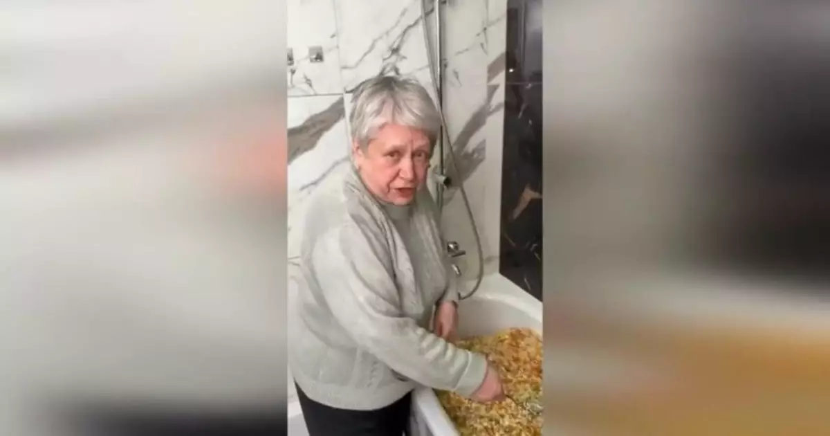   Ресейлік әжей Жаңа жылға бір ванна оливье салатын дайындаған   