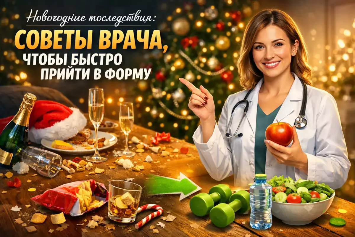 Новогодние последствия: советы врача из Актау, как быстро прийти в форму - новости на Lada.kz 01.01.2026