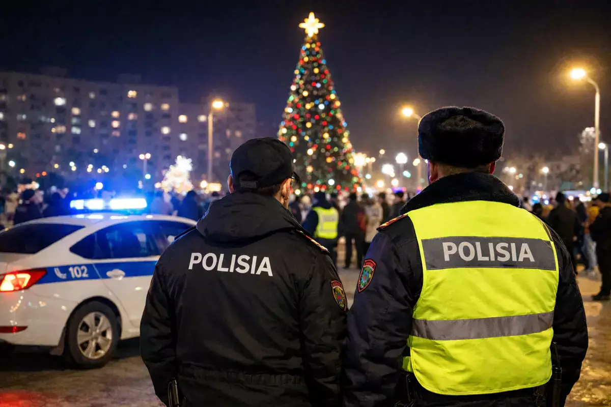 Сколько вызовов поступило в полицию в праздничную ночь в Мангистау - новости на Lada.kz 01.01.2026
