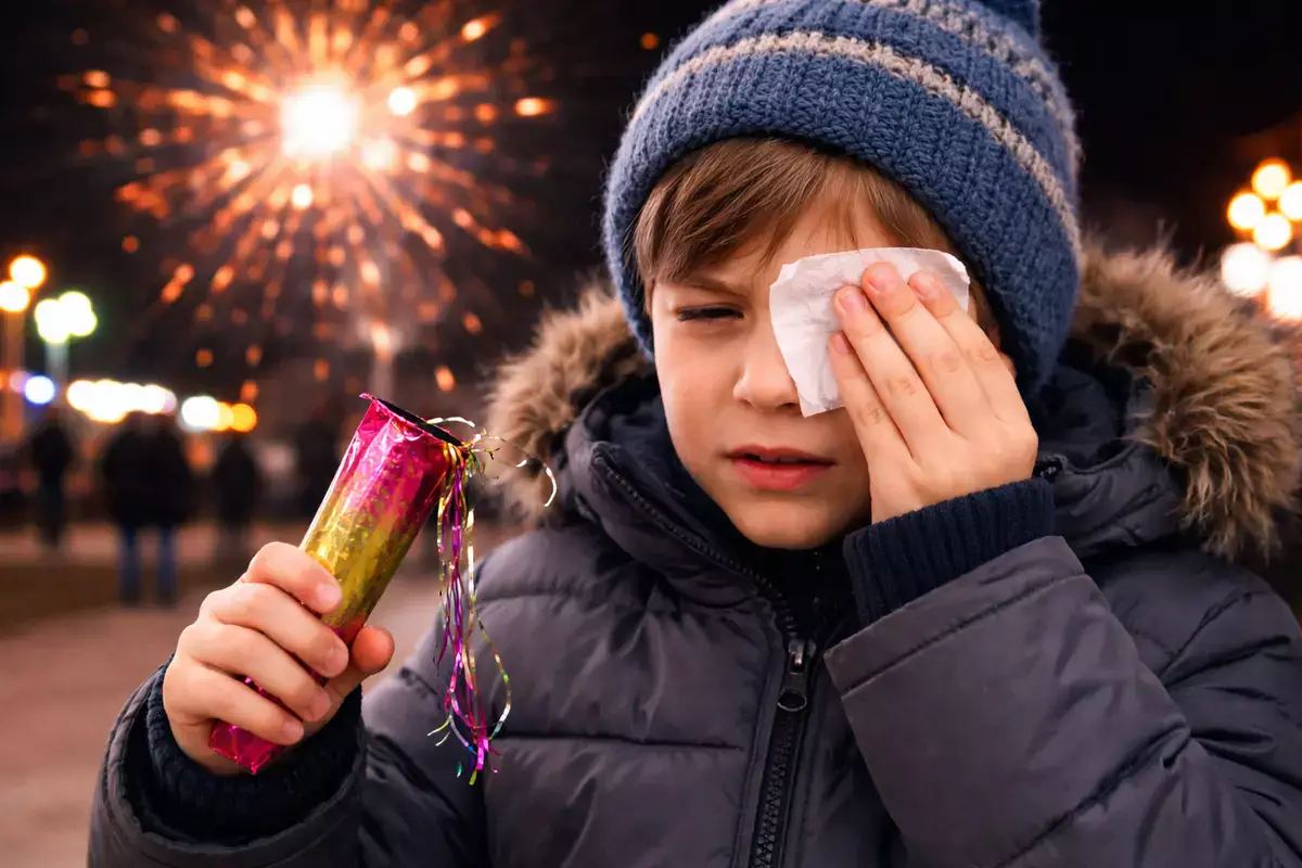 Ребёнок пострадал от новогодней хлопушки в Актау - новости на Lada.kz 01.01.2026