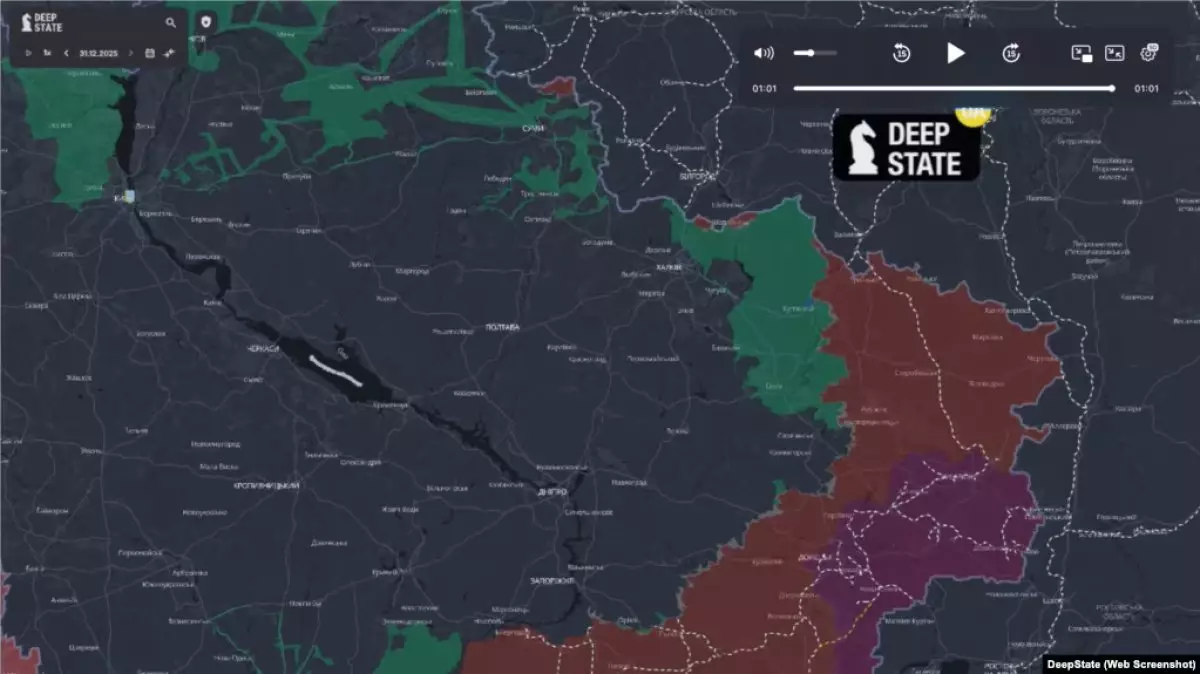 DeepState: 2025 жылы Ресей Украина аумағының 0,72 пайызын оккупациялаған
