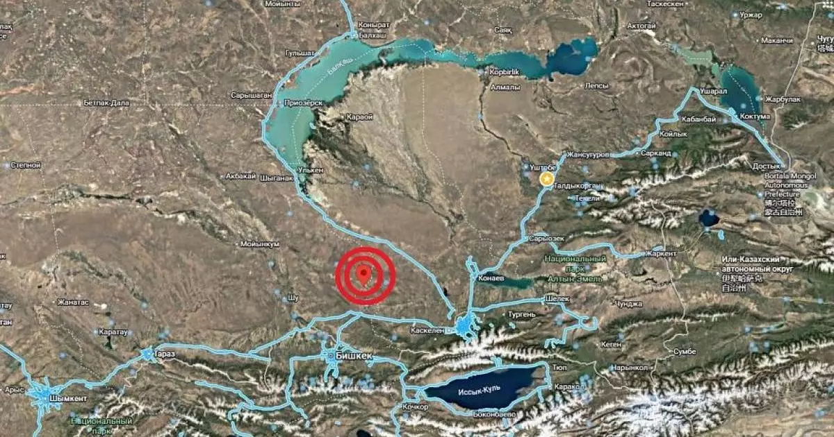  Жамбыл облысында магнитудасы 3,7 болатын жер сілкінісі болды 