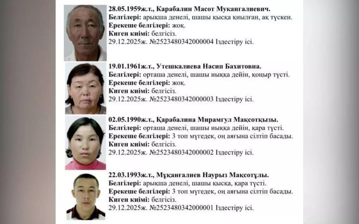 Атырауда жоғалған отбасының қызы мен күйеубаласы шетел асып кеткен