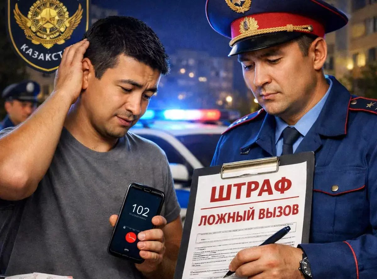 Житель Актау получил штраф за ложный вызов  полиции - новости на Lada.kz 05.01.2026