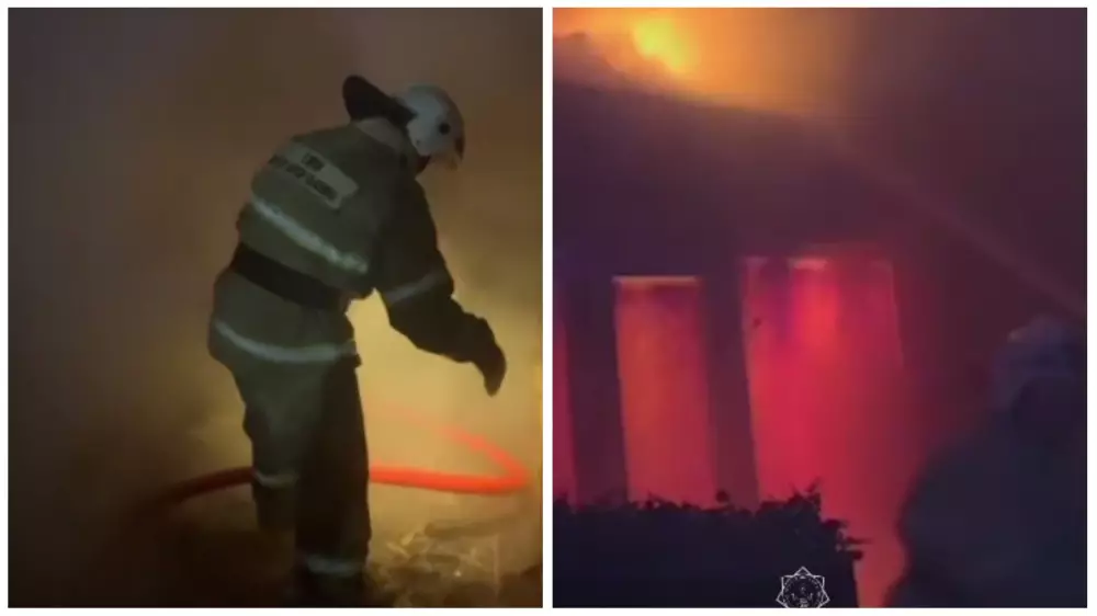 Гостевой домик загорелся на одной из зон отдыха в Алматинской области