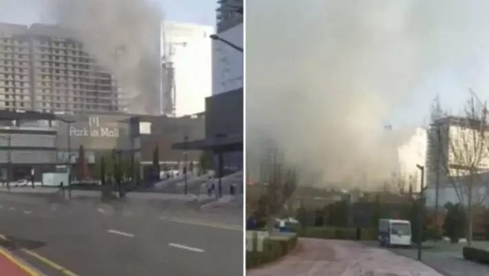 На территории Tashkent City произошел пожар