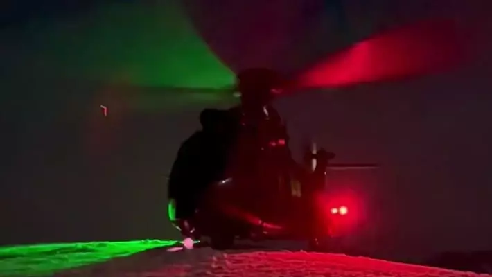 Вертолет ВВС эвакуировал сотрудника высокогорной метеостанции в Бостанлыке