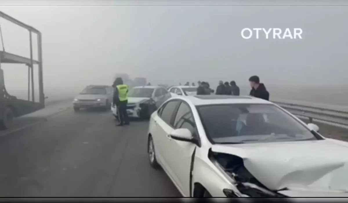 Массовое ДТП произошло на трассе Шымкент-Алматы (ВИДЕО)