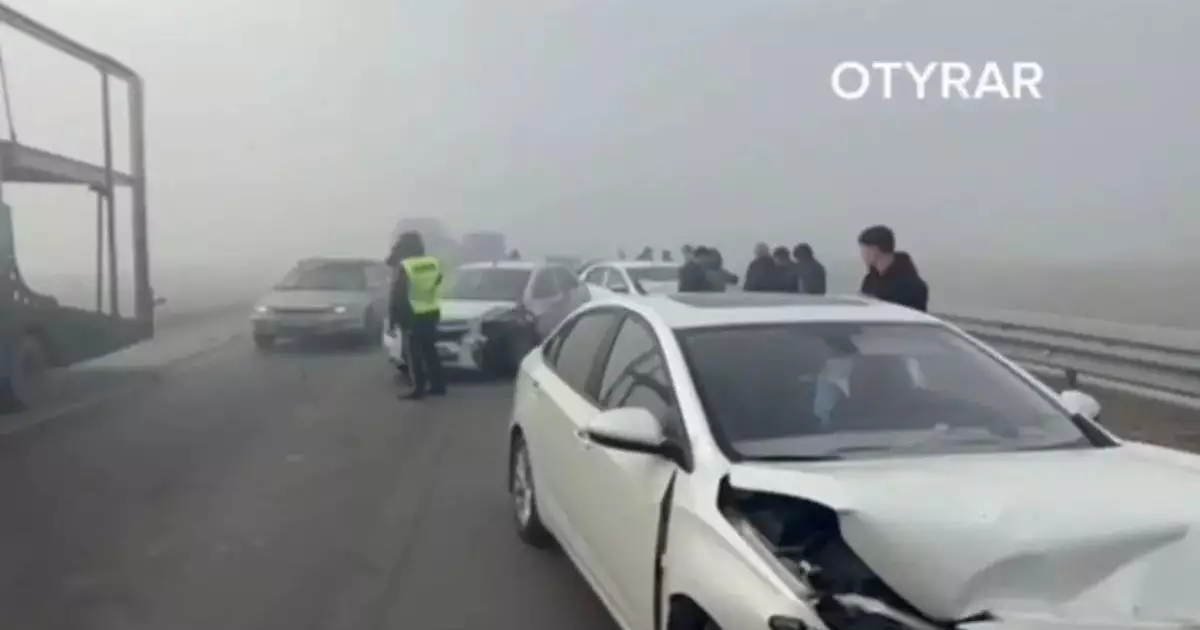  Шымкент – Алматы жолында бірнеше көлік апатқа ұшырады 