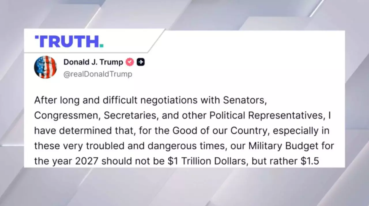 Трамп планирует повысить траты на оборону