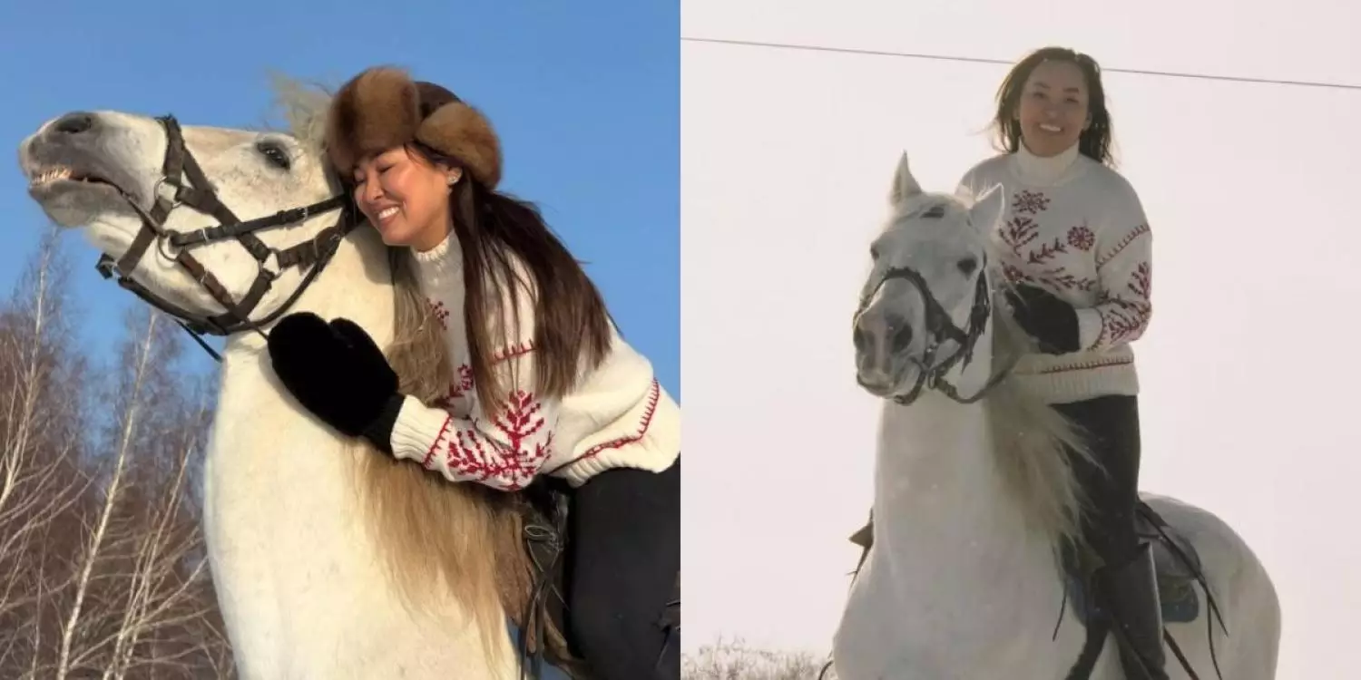 «Бекер ғашық болмапты»: Тұрсынбектің тоқалы ат үстіндегі өнерімен жұртты тәнті етті