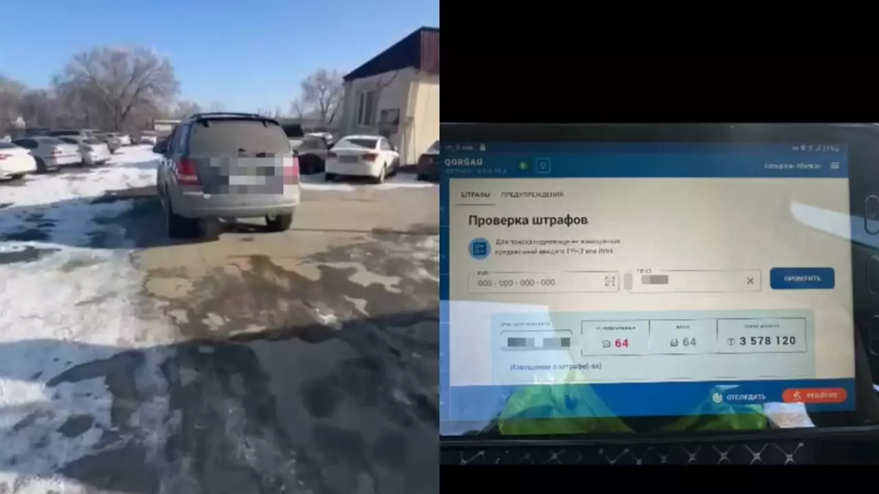 Автомобиль с крупной задолженностью задержан в Талдыкоргане