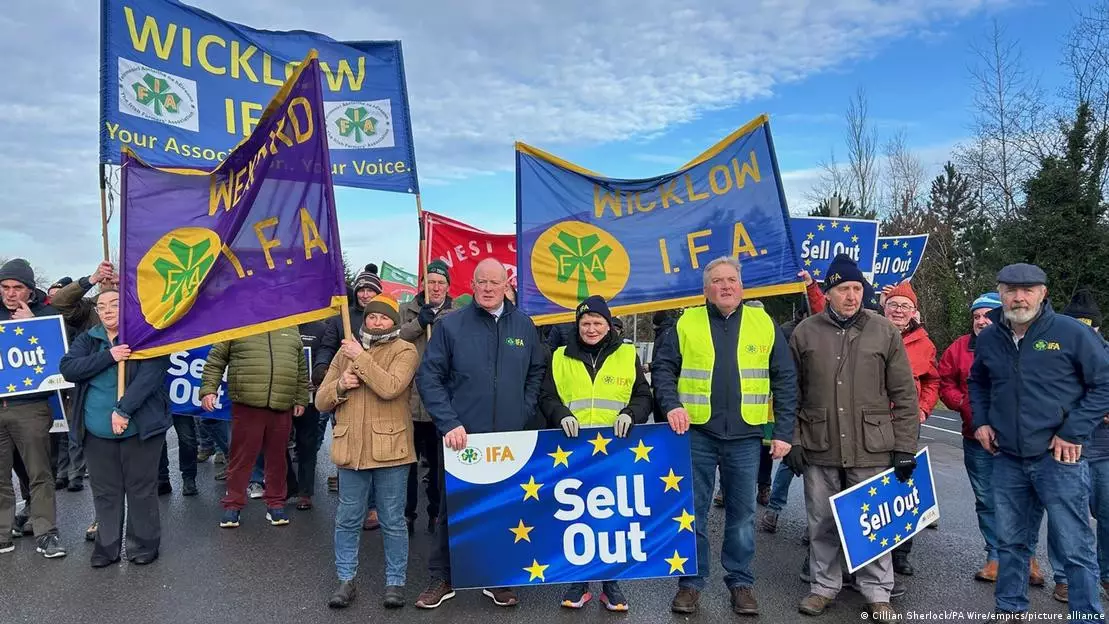 Ирландияда фермерлер Mercosur сауда келісіміне қарсы наразылыққа шықты