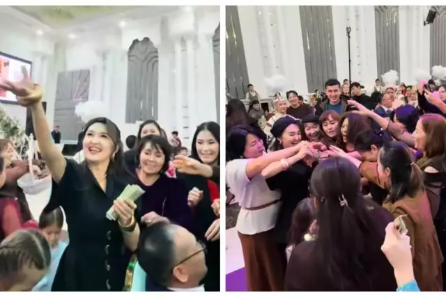 Ақтаулық танымал блогер тойда доллардан шашу шашты (ВИДЕО)