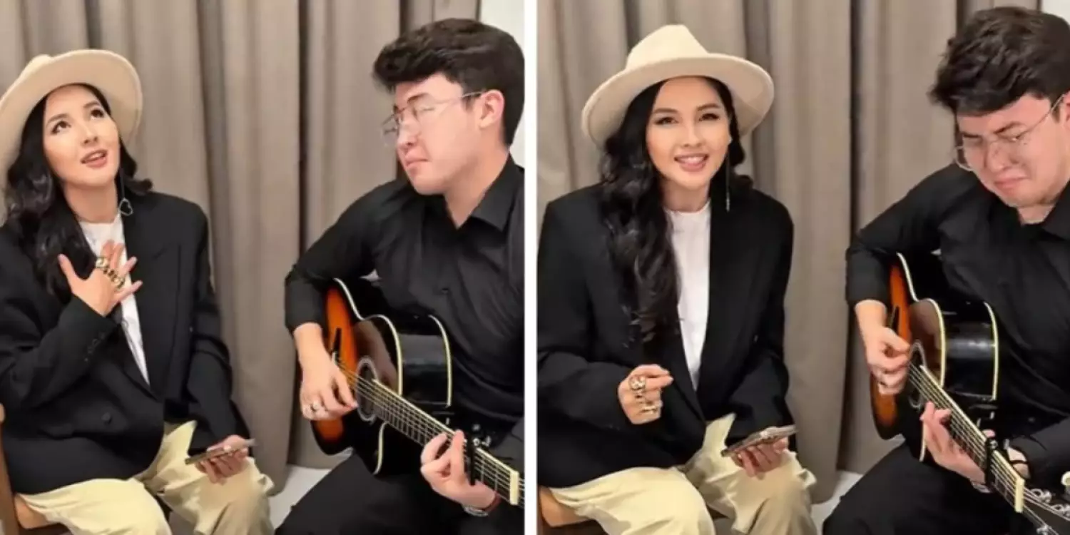 Айдана Меденова орамалын шешіп, ел алдына шықты