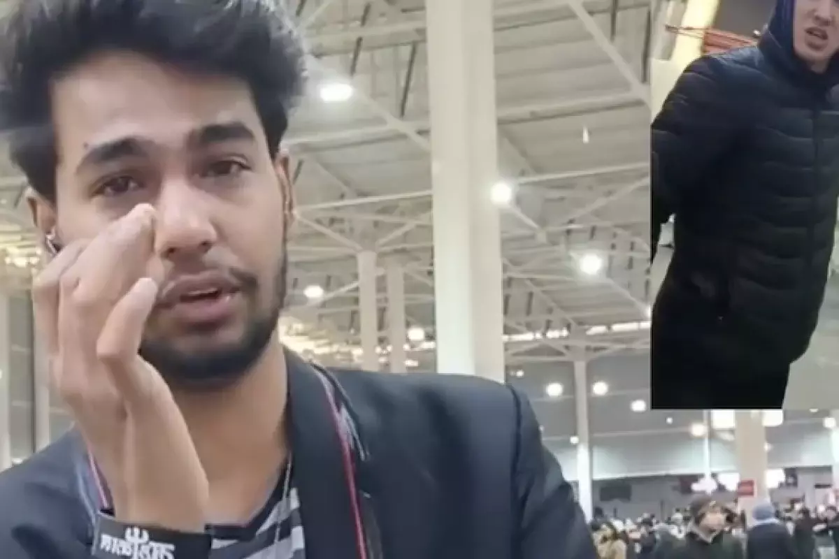 Жители Шымкента довели иностранца до истерики из-за съёмки на рынке