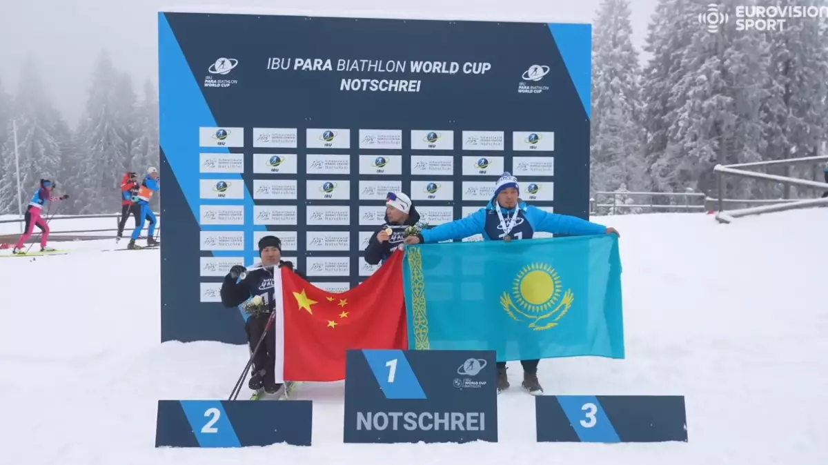 Казахстанский парабиатлонист завоевал медаль на Кубке мира