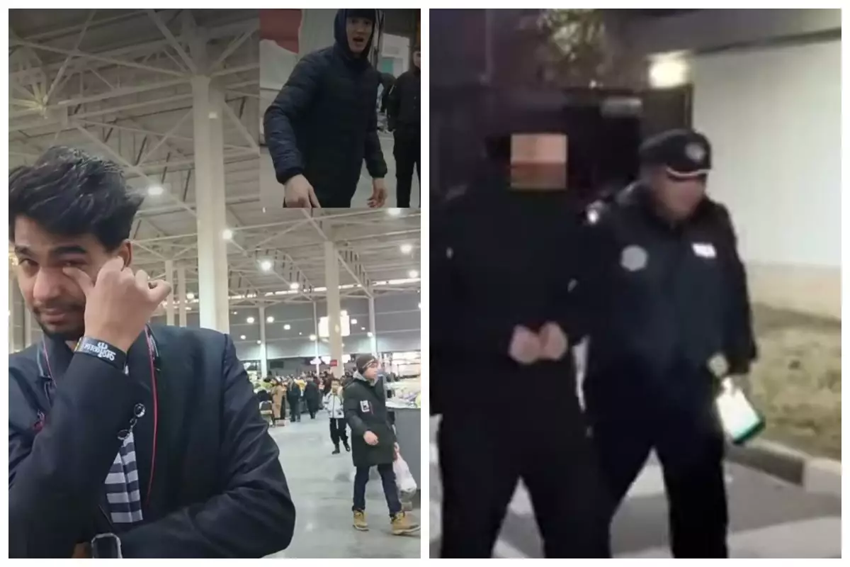 Шымкентте базар күзетшілері үндістандық студентке шабуыл жасады (видео)
