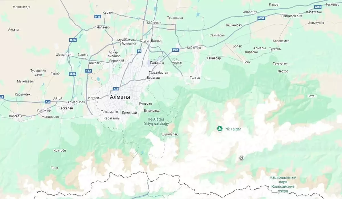 Землетрясение магнитудой 3,6 произошло вблизи от Алматы
