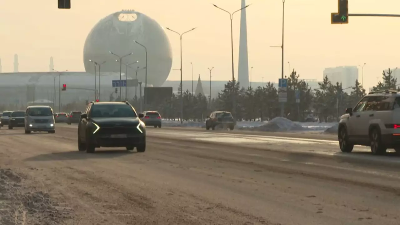 Суровая зимняя погода установилась в Астане