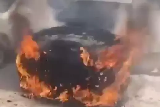 Морозы в Астане: загорелись два автомобиля