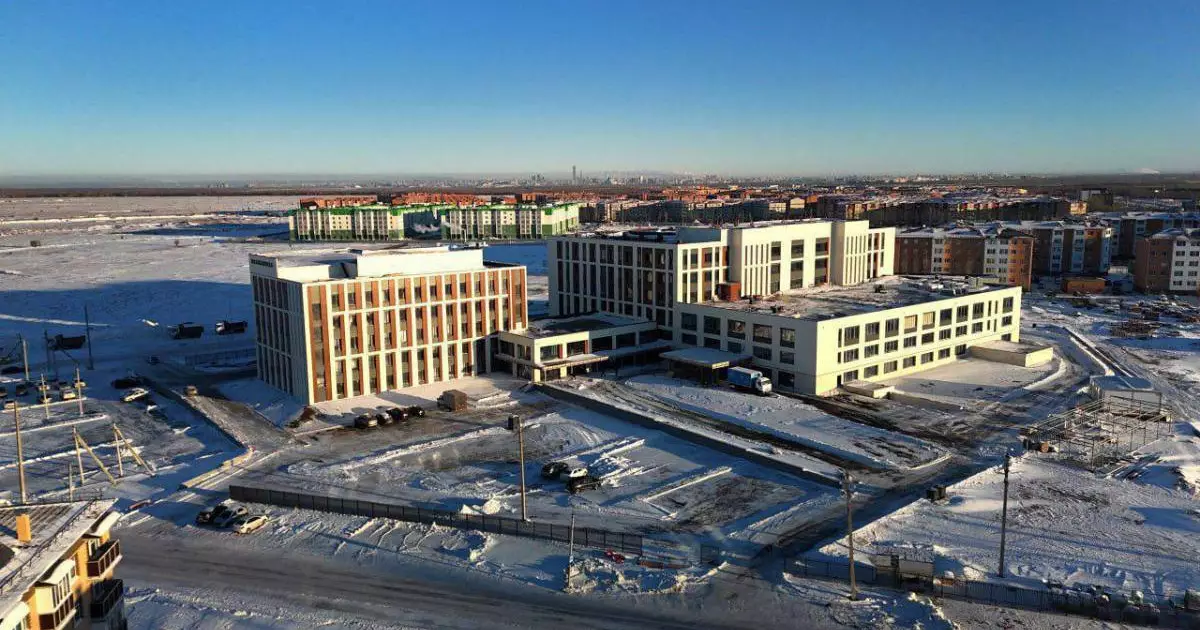  Қосшы қаласында заманауи емхананың құрылысы аяқталды 