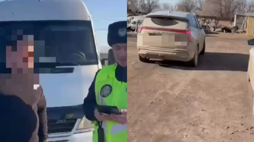 Казахстанца лишили прав из-за грязи на номере авто: видео
