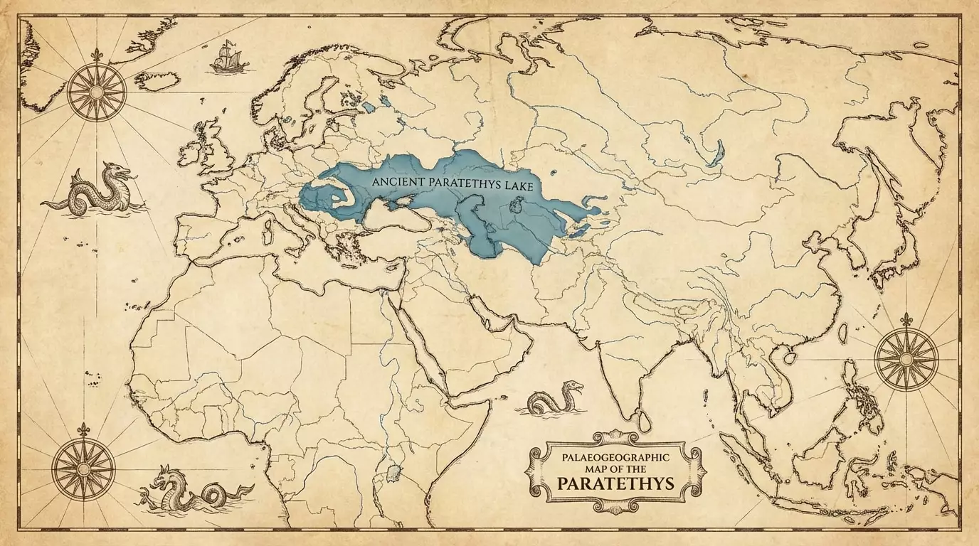 7 миллионов лет назад огромное море простиралось от Альп до Казахстана.