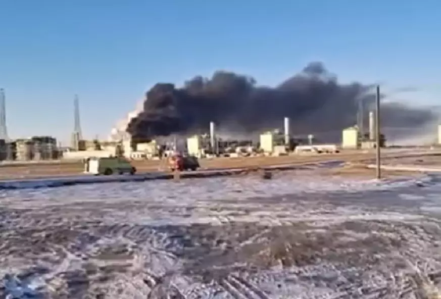 Пожар произошел на месторождении Тенгиз