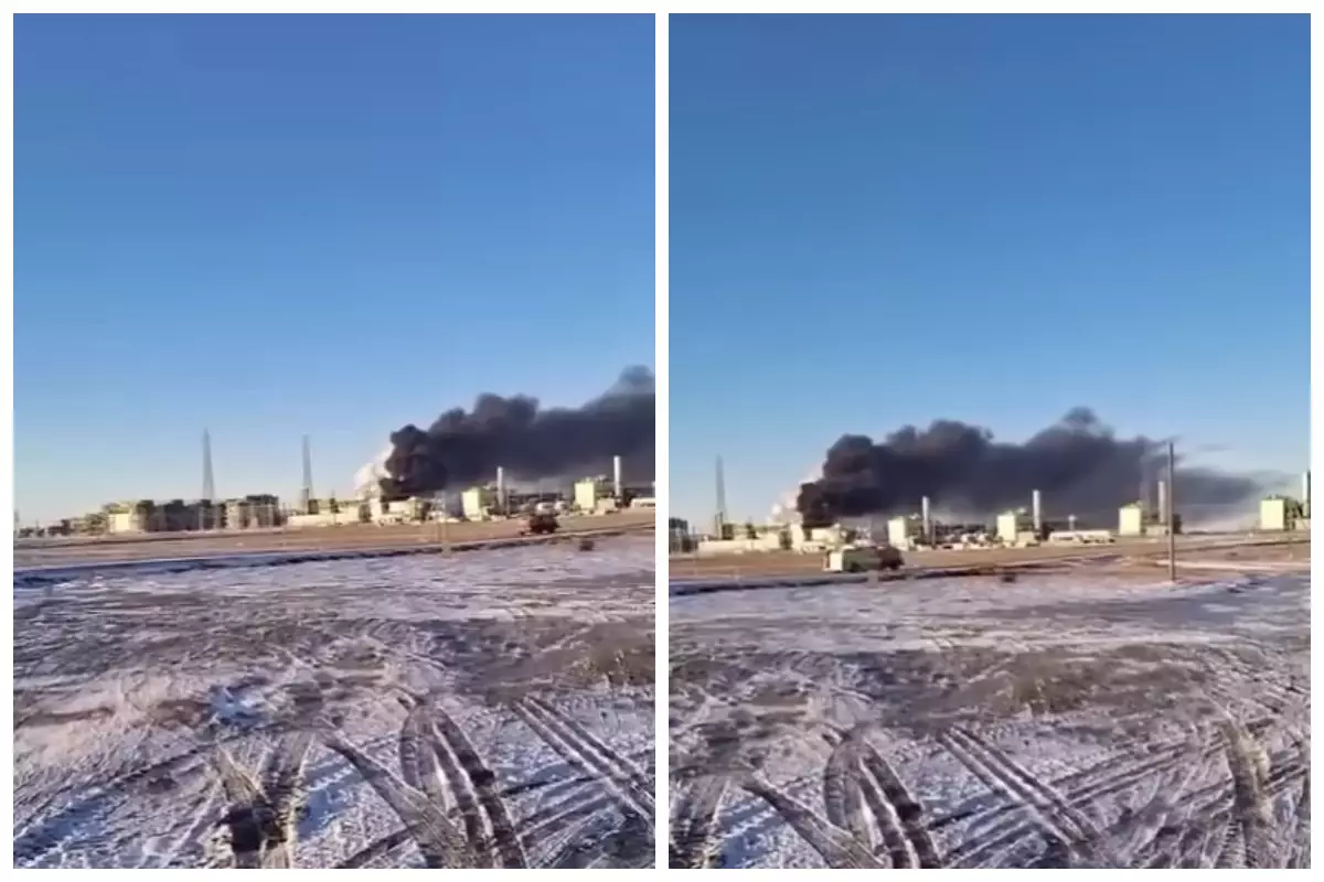 Атырау облысында Теңіз кен орны аумағында өрт шықты