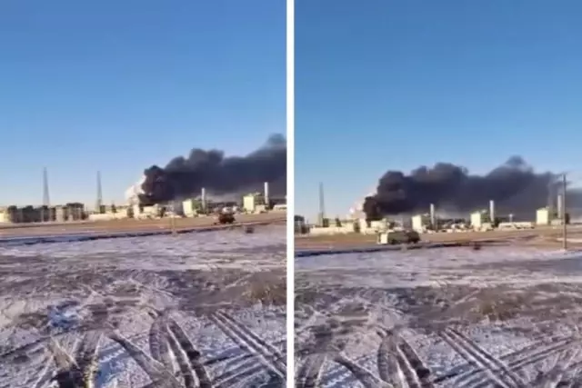 Атырауда Теңіз кен орны аумағындағы зауыттан өрт шықты