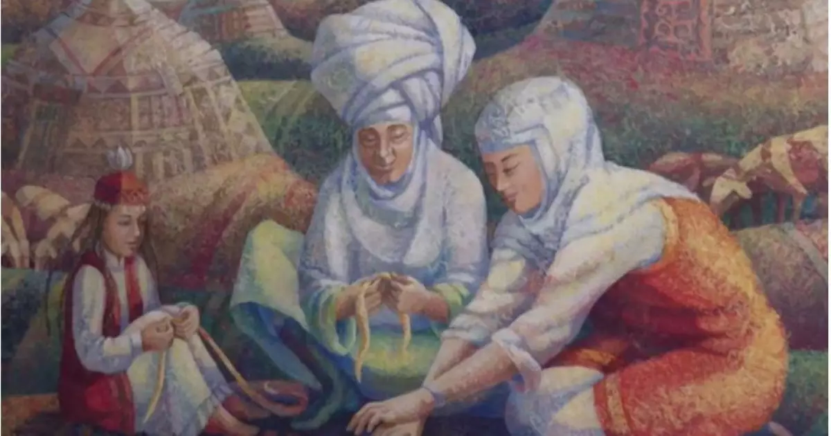   Суретші әйелдер көрмесі өтіп жатыр   