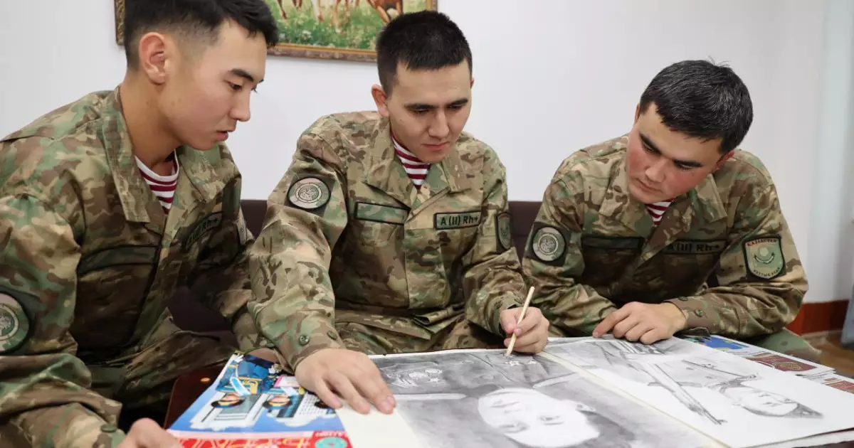   Ерлікке тағзым: сарбаз салған батырлар портреттері Ұлттық ұлан музейіне қойылды   