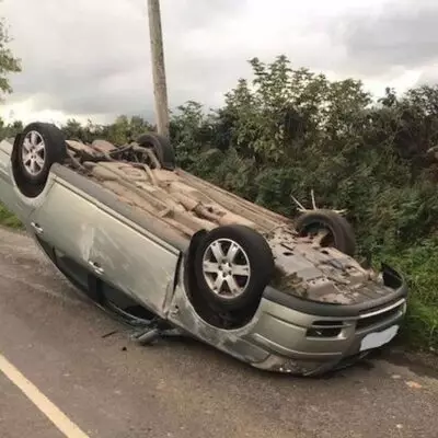 Девушка перевернула машину во время сдачи экзамена в Шымкенте