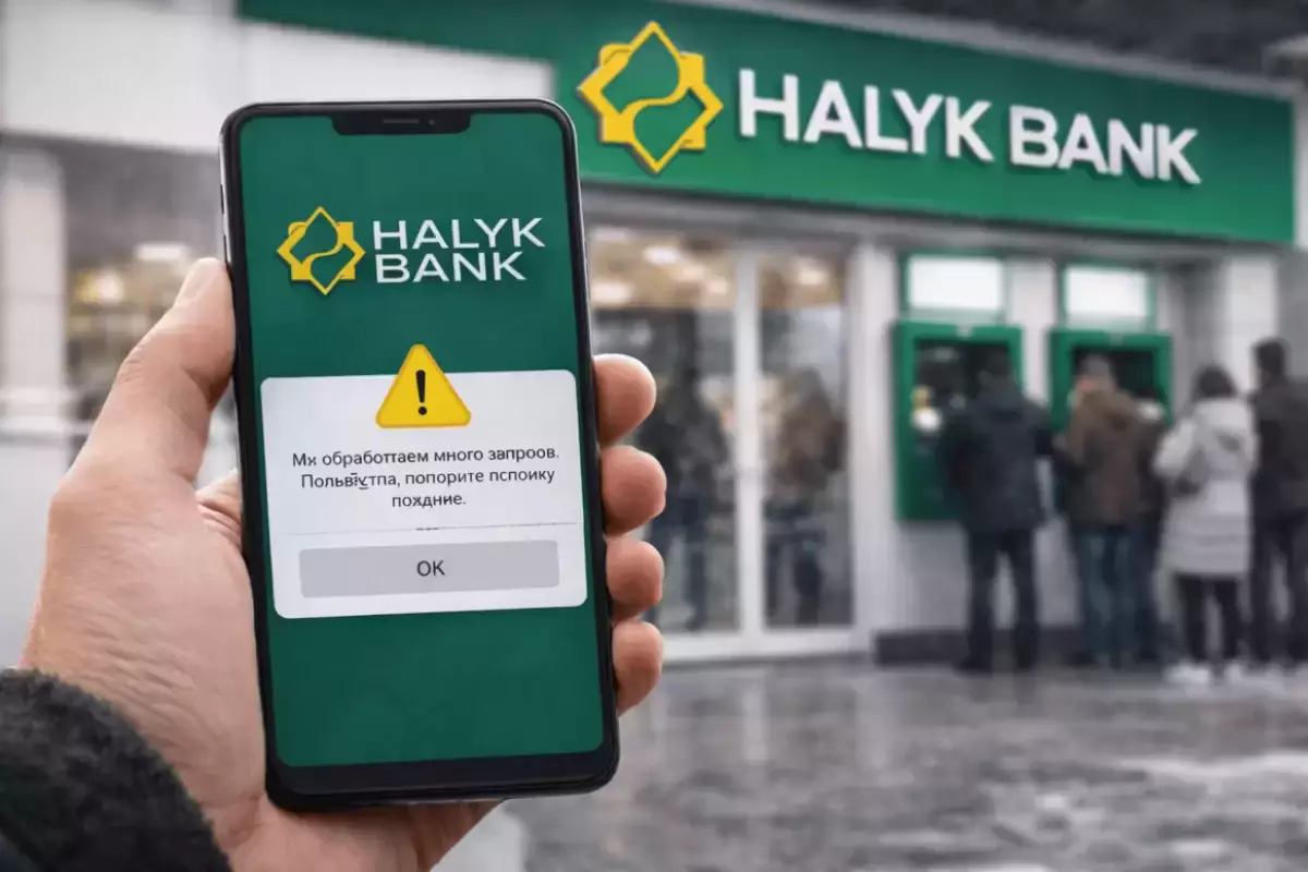 В Halyk Bank произошел второй за январь массовый сбой