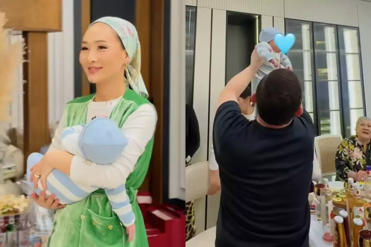 «Көзге жас келді»: Блогер Елдос «Колобок» ұлының бесік тойын дүркіретіп өткізді (ВИДЕО)