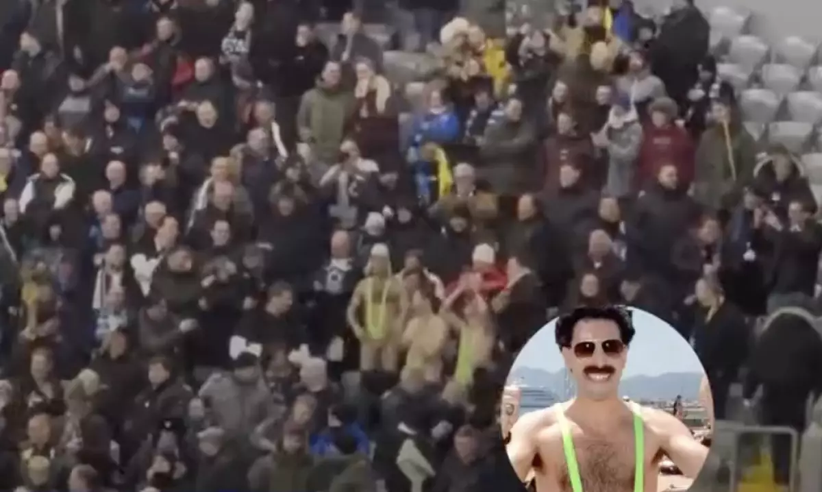 Астанада футболға «Борат» стиліндегі киіммен келген шетелдік жанкүйерлер жауапқа тартылды