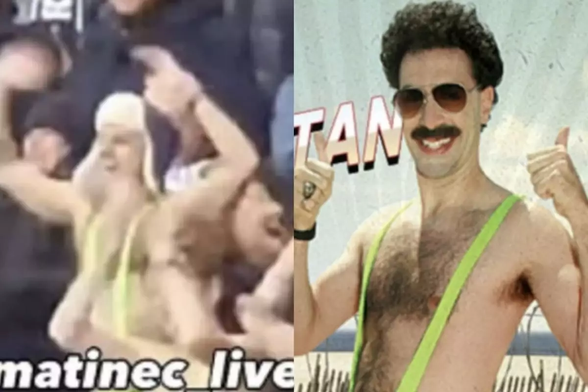 "Қайрат" – "Брюгге" матчында қонақ жанкүйерлер "Боратты" сомдады (Видео)