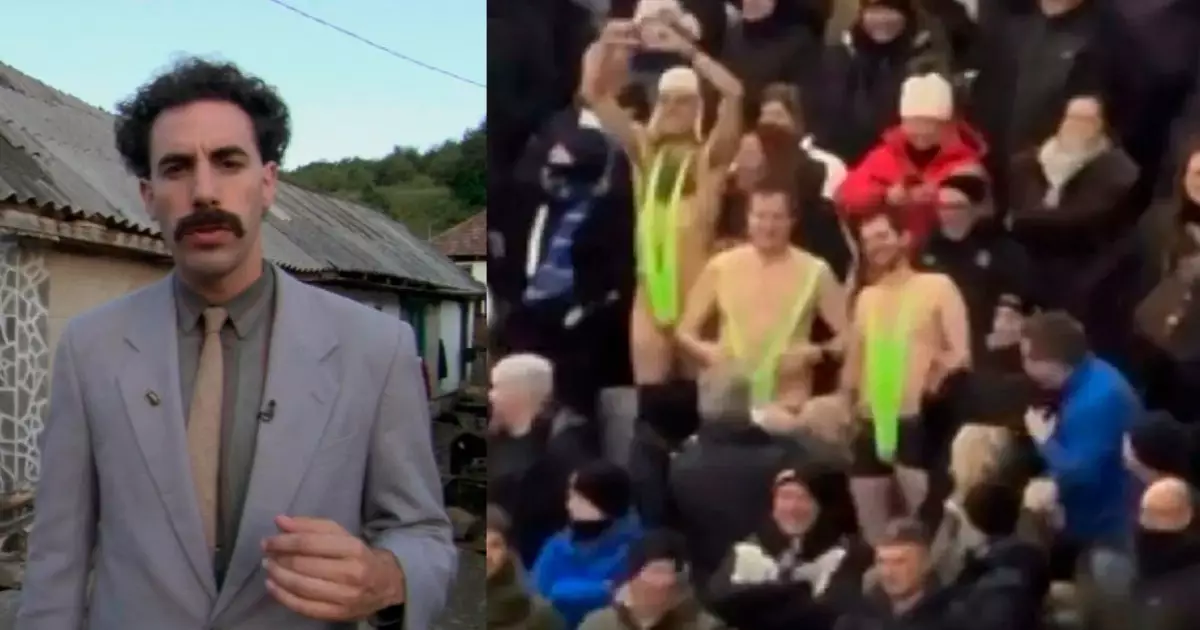  Астанада бельгиялық үш жанкүйер «Қайрат» – «Брюгге» ойынына Бораттың жасыл манкиниімен келді 