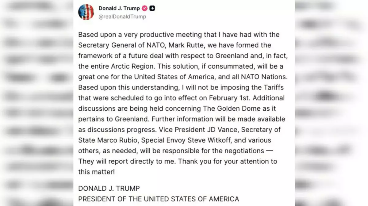 Трамп объявил об основе соглашения США и НАТО по Гренландии