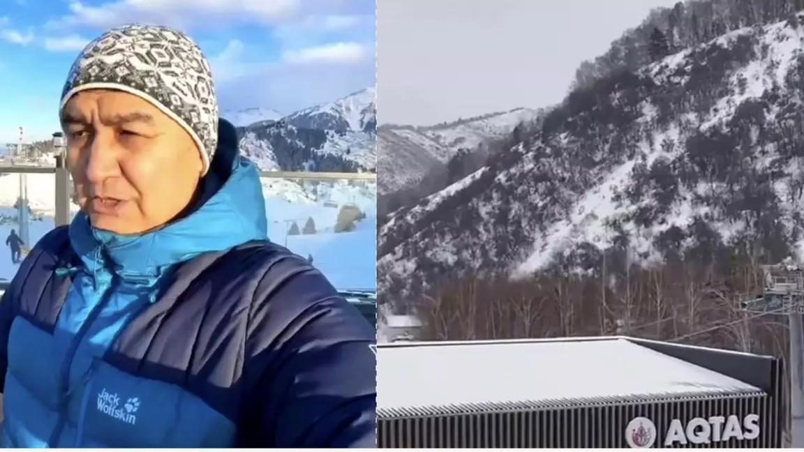 “Қазақ тілінде хабарлама болмады”. Кәсіпкер Ақтас тау-шаңғы курортындағы жағдайды сынға алды