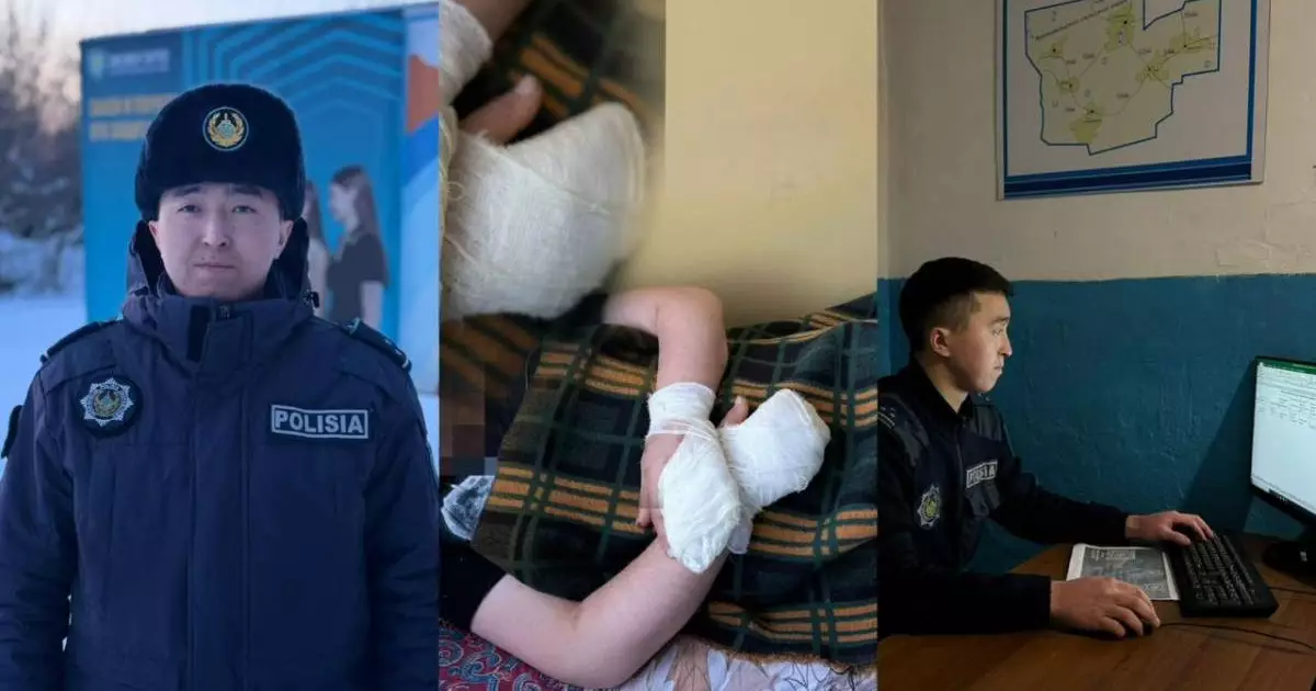  СҚО-да полицей -30 градус аязда тұрғынды өлімнен аман алып қалды 