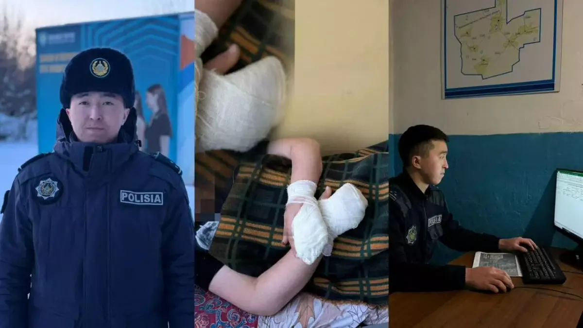 СҚО-да 30 градус аязда адасып кетіп, ес-түссіз жатқан ер адамды учаскелік инспектор құтқарып қалды