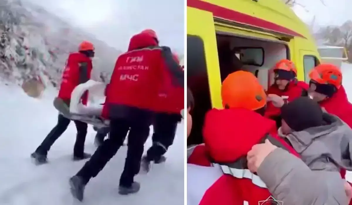 Құтқарушылар Алматы облысының тауында аяғы сынған туристі құтқарды (ВИДЕО)