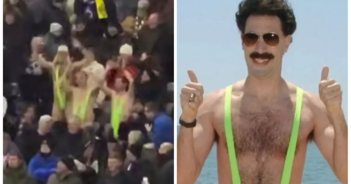  Стадионға Бораттың киімімен келген «Брюгге» жанкүйерлері қамауға алынды 