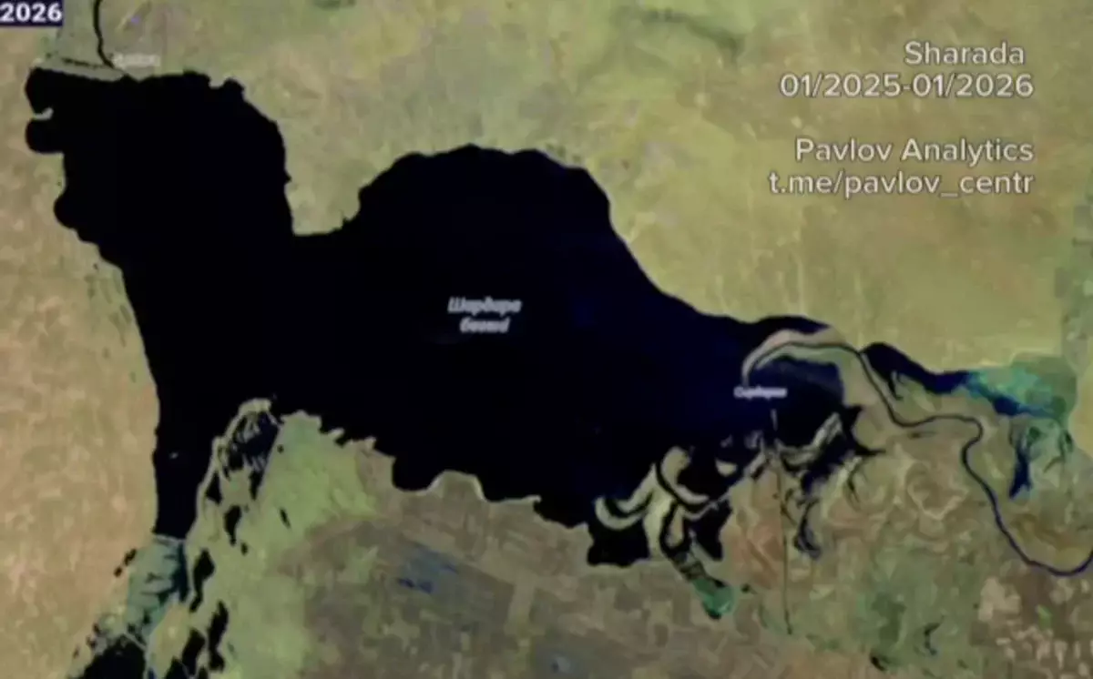 Шардара су қоймасындағы су деңгейі күрт төмендеді