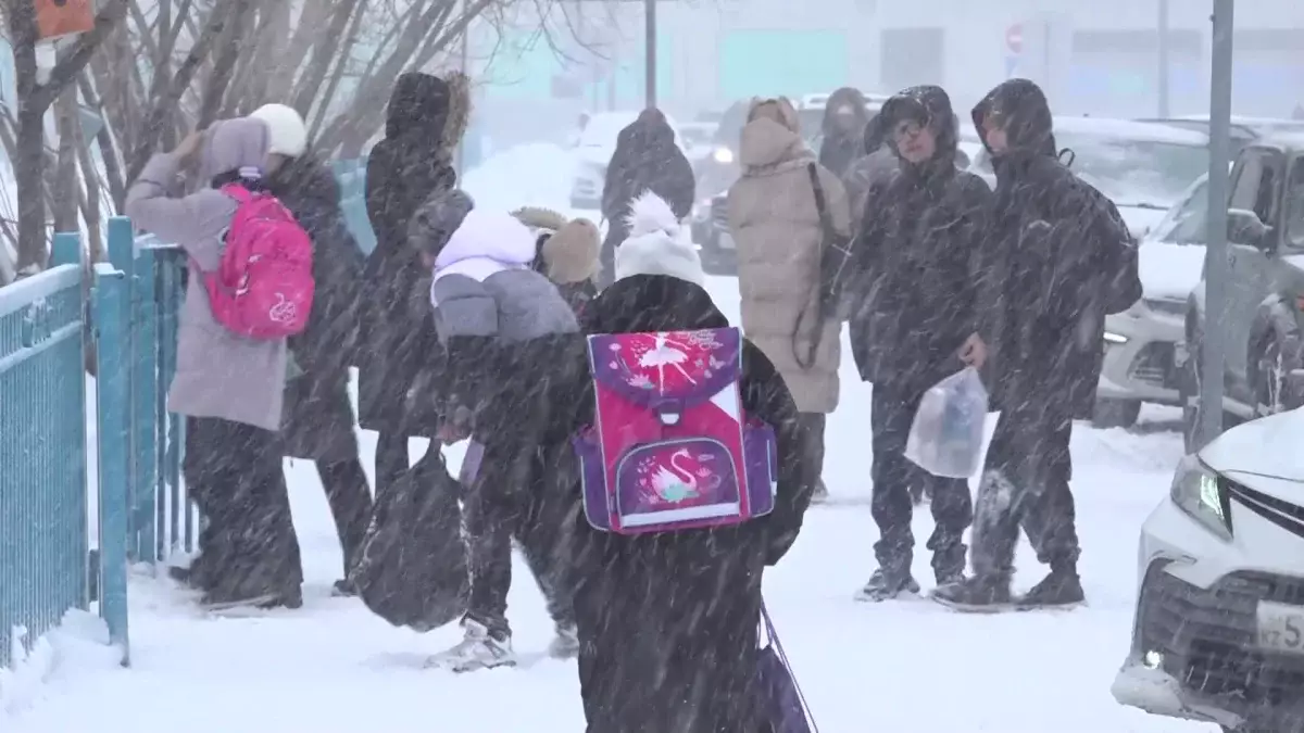 Қолайсыз ауа райы: Астанада екінші ауысымдағы оқушылар қашықтан оқуға көшірілді