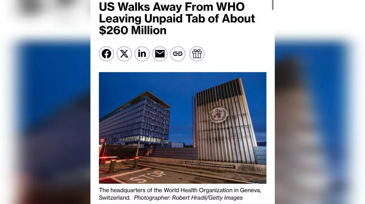 США вышли из ВОЗ с долгом в $260 млн и отказались его погашать