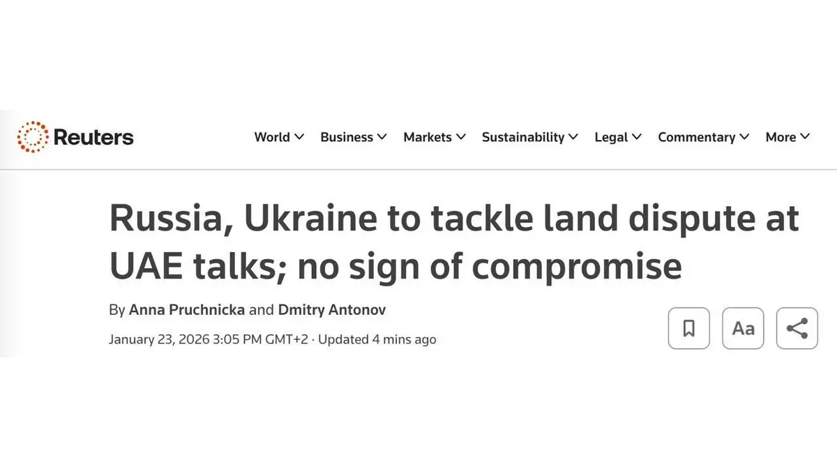 Reuters: Россия согласна на заморозку конфликта по линии фронта, кроме Донбасса